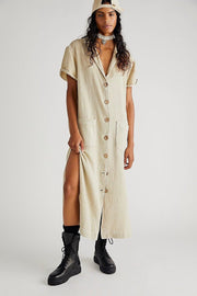 COTTON DRESS ALISTAIR - sustainably made MOMO NEW YORK sustainable clothing, Boho Chic Dress slow fashion