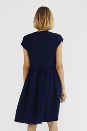 COTTON DRESS HEIDI - sustainably made MOMO NEW YORK sustainable clothing, kaftan slow fashion