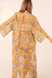 COTTON EMBROIDERED LACE KIMONO EWAS - sustainably made MOMO NEW YORK sustainable clothing, slow fashion