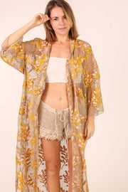 COTTON EMBROIDERED LACE KIMONO EWAS - sustainably made MOMO NEW YORK sustainable clothing, slow fashion