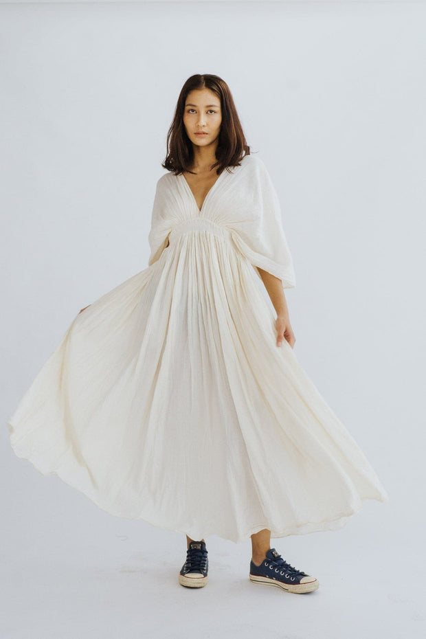 COTTON KAFTAN DRESS JUDD - sustainably made MOMO NEW YORK sustainable clothing, dress slow fashion