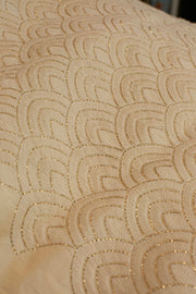 CREAM EMBROIDERED SILK B32-16 - sustainably made MOMO NEW YORK sustainable clothing, fabric slow fashion