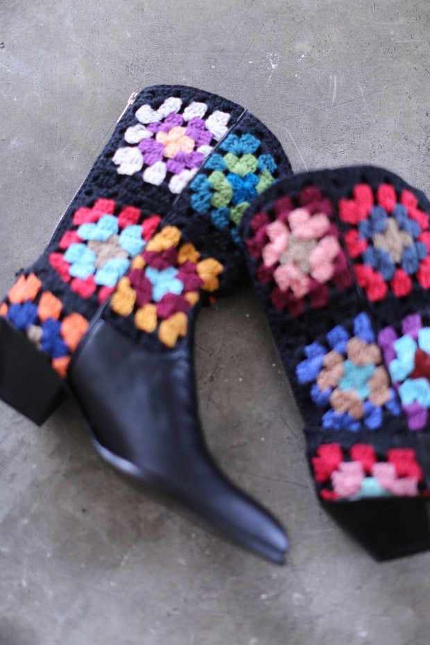 CROCHET BOOTS SYMILONE - sustainably made MOMO NEW YORK sustainable clothing, boots slow fashion