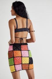 CROCHET SKIRT LALITHA - sustainably made MOMO NEW YORK sustainable clothing, crochet slow fashion