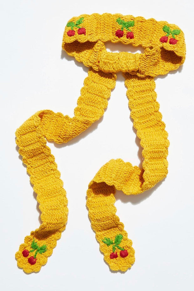 CROCHET TRUE LOVE HEADBAND - sustainably made MOMO NEW YORK sustainable clothing, crochet slow fashion