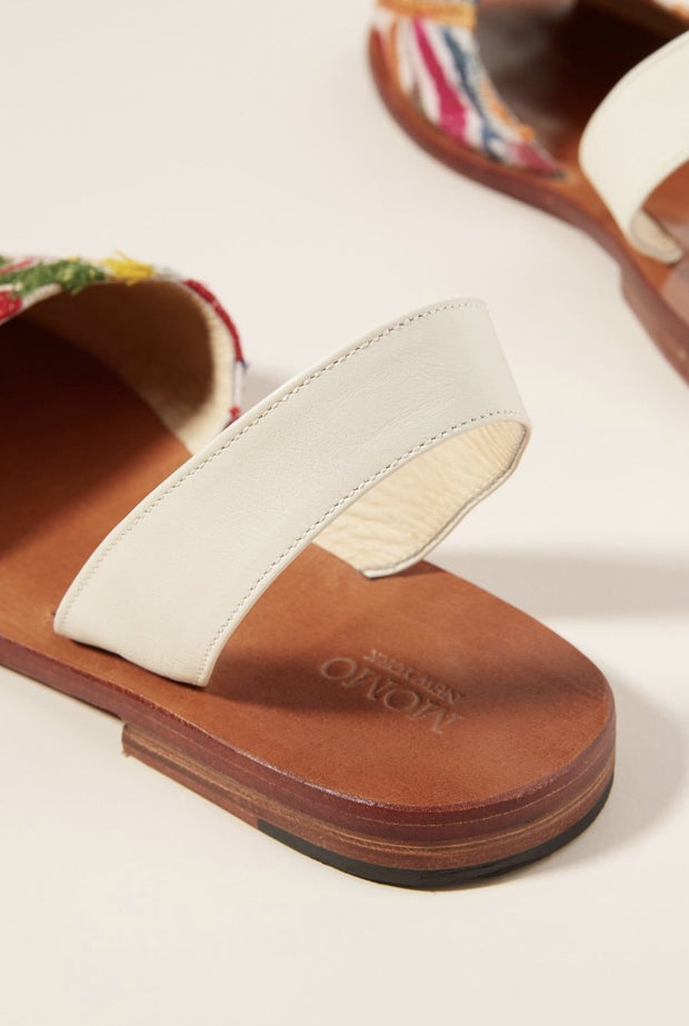 DESSA EMBROIDERED SLING BACK SANDALS X ANTHROPOLOGIE - sustainably made MOMO NEW YORK sustainable clothing, mules slow fashion