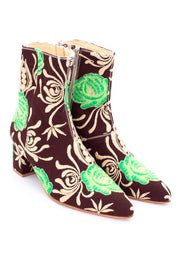 EMBROIDERED ANKLE BOOTS HEANA - sustainably made MOMO NEW YORK sustainable clothing, boots slow fashion