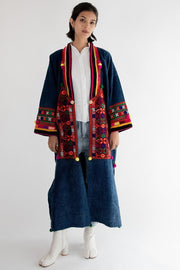 Embroidered Jacket Coat Freddy - sustainably made MOMO NEW YORK sustainable clothing, embroidered slow fashion