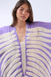 EMBROIDERED KAFTAN DRESS MARIE CLAIRE - sustainably made MOMO NEW YORK sustainable clothing, kaftan slow fashion