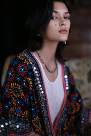 Embroidered Kimono Elida - sustainably made MOMO NEW YORK sustainable clothing, Kimono slow fashion