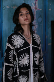 Embroidered Kimono Jacket Maigret - sustainably made MOMO NEW YORK sustainable clothing, embroidered dress slow fashion