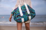EMBROIDERED PATCHWORK DUFFLE WEEKENDER - sustainably made MOMO NEW YORK sustainable clothing, offer slow fashion
