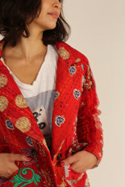 EMBROIDERED PATCHWORK JACKET PENNY - sustainably made MOMO NEW YORK sustainable clothing, Jacket slow fashion