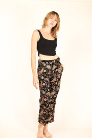 EMBROIDERED VELVET PANTS DEWI - sustainably made MOMO NEW YORK sustainable clothing, fall22 slow fashion