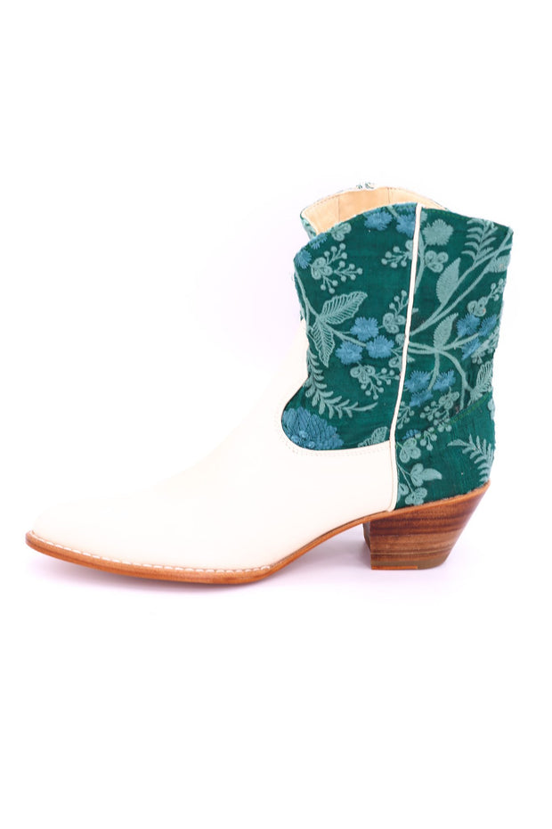 EMBROIDERED WESTERN BOOTIES PATRA - sustainably made MOMO NEW YORK sustainable clothing, boots slow fashion