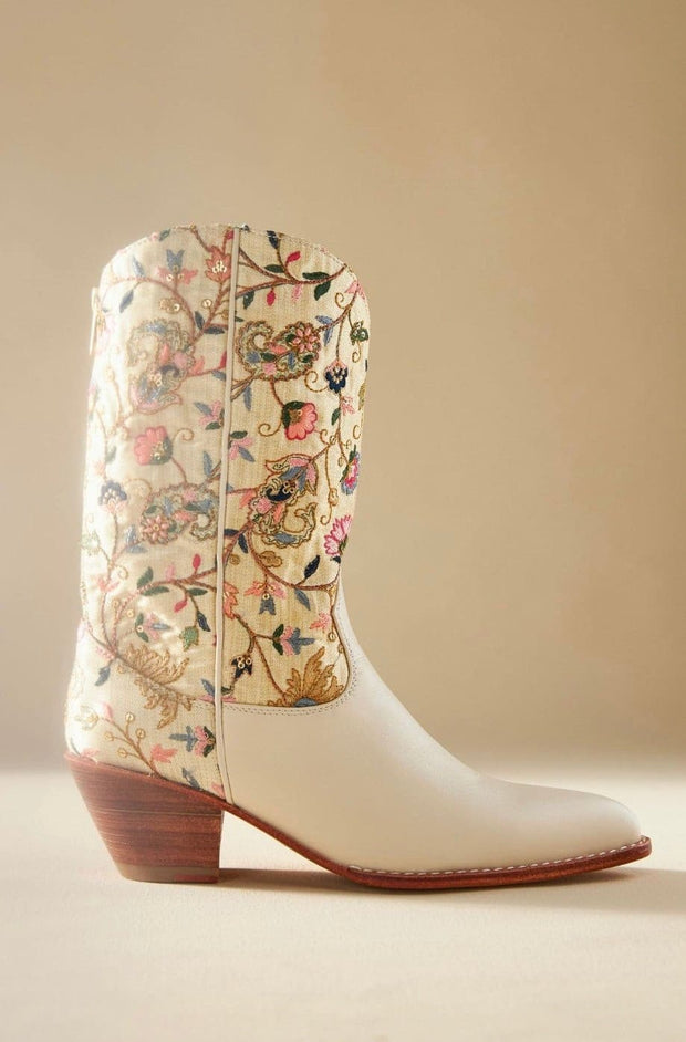 EMBROIDERED WESTERN BOOTS X BHLDN ANTHROPOLOGIE - sustainably made MOMO NEW YORK sustainable c