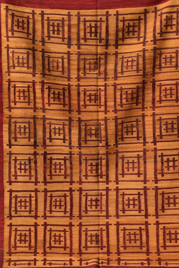 Ethnic Kilim Rug Afghan Kilim, Turkoman Kilim, Boho Kilim Rug Anatolian Kilim Turkish Kilim Floor Antique Kilim Handmade Rug - sustainably made MOMO NEW YORK sustainable clothing, rug slow fashion