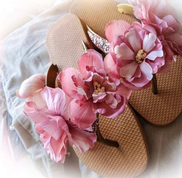 FLORAL BLOOM FLIP FLOP - sustainably made MOMO NEW YORK sustainable clothing, slow fashion