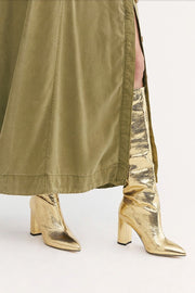Gold Good Fortunate Tall Boots - sustainably made MOMO NEW YORK sustainable clothing, boots slow fashion