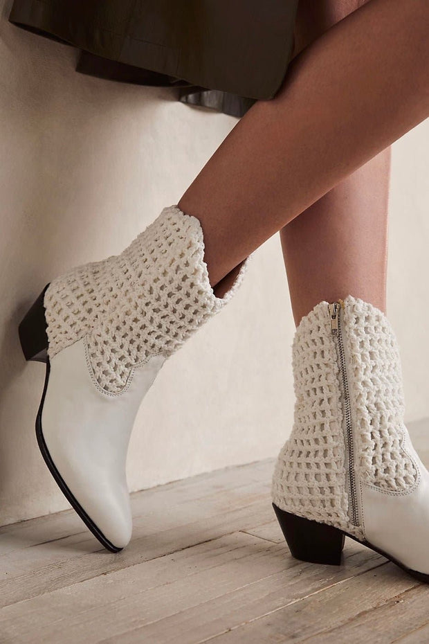HAND CROCHET BOOTS NENNA - sustainably made MOMO NEW YORK sustainable clothing, boots slow fashion