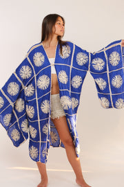 HAND CROCHET KIMONO MAIGRET X FREE PEOPLE - sustainably made MOMO NEW YORK sustainable clothing, Kimono slow fashion