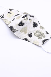 HEART & KISS COTTON QUILTED FACE MASK MARILYN - sustainably made MOMO NEW YORK sustainable clothing, offerfm slow fashion