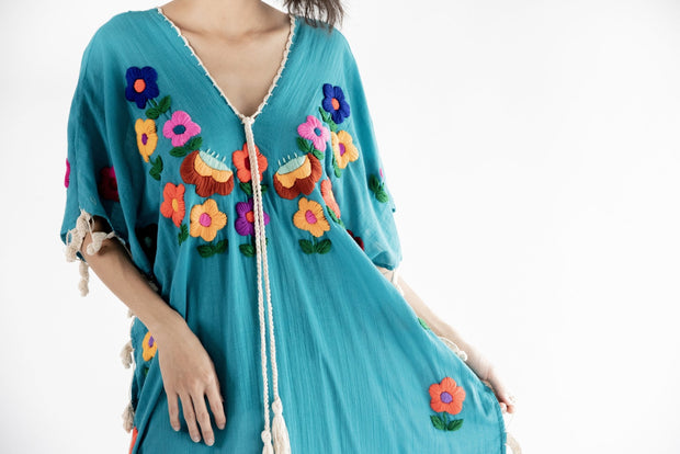 Kaftan Chirico - sustainably made MOMO NEW YORK sustainable clothing, Boho Chic slow fashion