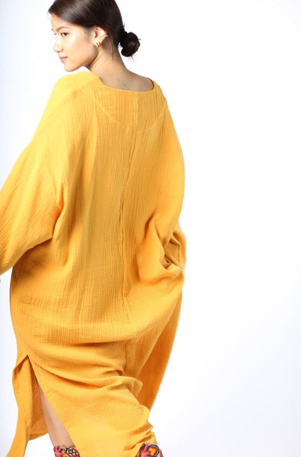KAFTAN DRESS AKIRA - sustainably made MOMO NEW YORK sustainable clothing, kaftan slow fashion
