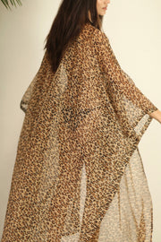 KRATOS CHEETAH LEOPARD PRINT KIMONO - sustainably made MOMO NEW YORK sustainable clothing, kimono slow fashion