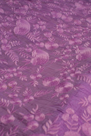 LAVENDER EMBROIDERED SILK B32-4 - sustainably made MOMO NEW YORK sustainable clothing, fabric slow fashion