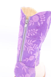 LAVENDER WESTERN BOOTS NANCY - sustainably made MOMO NEW YORK sustainable clothing, boots slow fashion