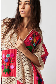 LOVE STORY CROCHET KAFTAN - sustainably made MOMO NEW YORK sustainable clothing, crochet slow fashion