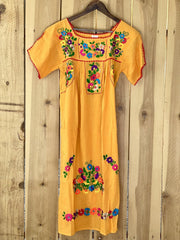 Mexicans Style Dress - Hand Embroidery - sustainably made MOMO NEW YORK sustainable clothing, saleojai slow fashion