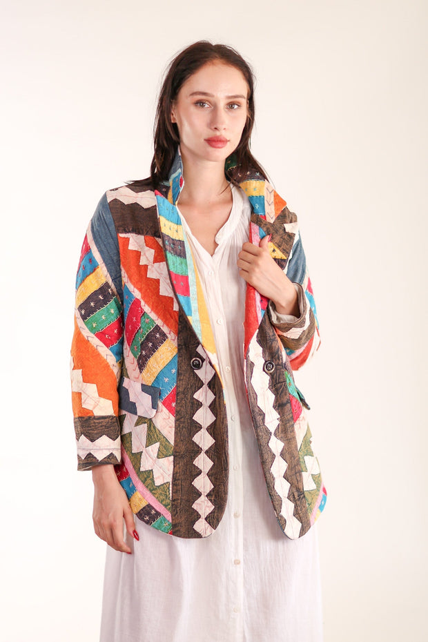 PATCHWORK JACKET SAIDA - sustainably made MOMO NEW YORK sustainable clothing, slow fashion