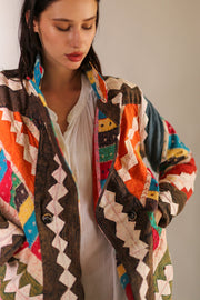 PATCHWORK JACKET SAIDA - sustainably made MOMO NEW YORK sustainable clothing, slow fashion