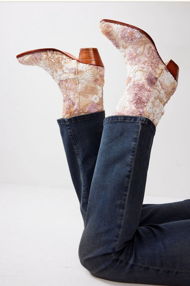 SELINA SEQUIN EMBELLESHED BOOTS - sustainably made MOMO NEW YORK sustainable clothing, boots slow fashion