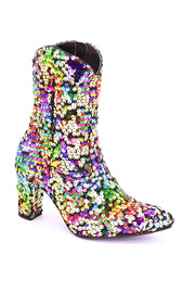SEQUIN ANKLE BOOTS CARLOTTA - sustainably made MOMO NEW YORK sustainable clothing, boots slow fashion