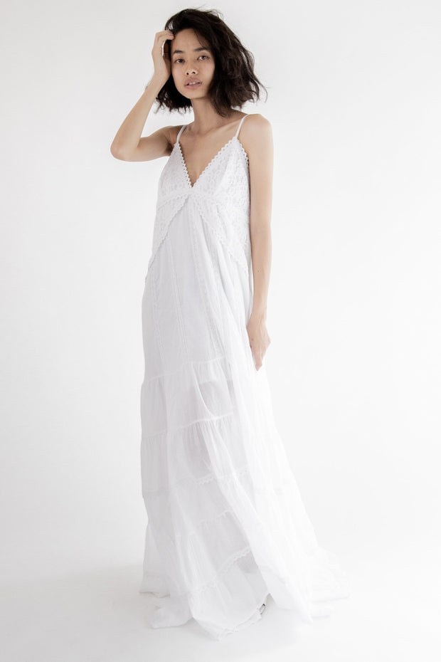 Shoulder Dress Desiree - sustainably made MOMO NEW YORK sustainable clothing, kaftan slow fashion