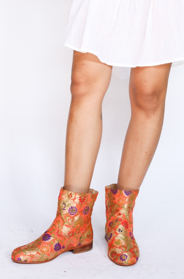 SILK ANKLE BOOTS JUDD - sustainably made MOMO NEW YORK sustainable clothing, boots slow fashion