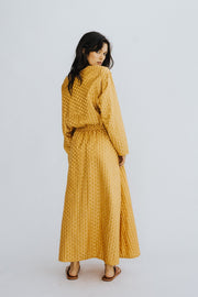 SILK DRESS CAMIA - sustainably made MOMO NEW YORK sustainable clothing, kaftan slow fashion