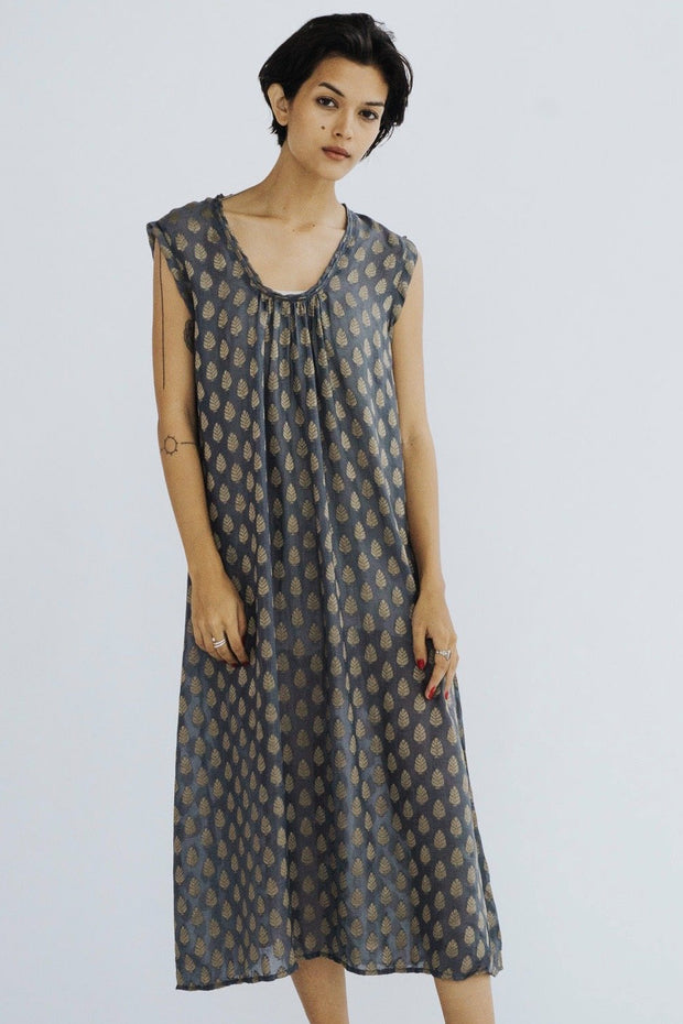 SILK DRESS KAREN - sustainably made MOMO NEW YORK sustainable clothing, kaftan slow fashion
