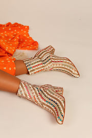 SILK EMBROIDERED BOOTS ADRA - sustainably made MOMO NEW YORK sustainable clothing, boots slow fashion