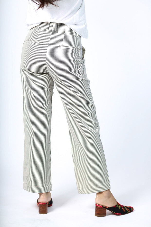 STRIPE TROUSER PANTS LILO - sustainably made MOMO NEW YORK sustainable clothing, pants slow fashion