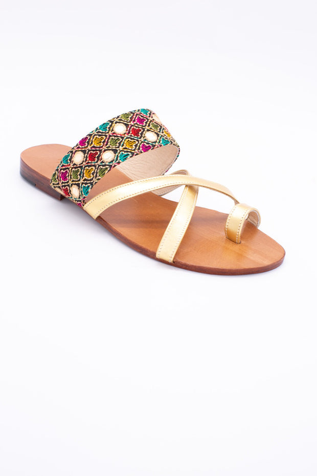 SUMMER LEATHER STRAP SANDALS JILL - sustainably made MOMO NEW YORK sustainable clothing, mules slow fashion