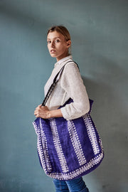 INDIGO HEMP BAG BOBBY - sustainably made MOMO NEW YORK sustainable clothing, hemp slow fashion