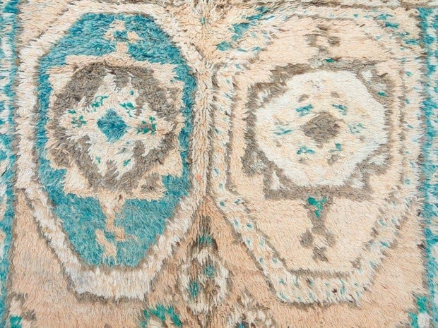 Vintage moroccan rug from Beni mguild, berber handmade area rug - sustainably made MOMO NEW YORK sustainable clothing, rug slow fashion